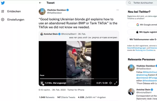 Video: Ukraine-Krieg und Falschinformationen auf Social Media | Videobeispiel 2 "Panzer-Fahrkurs"