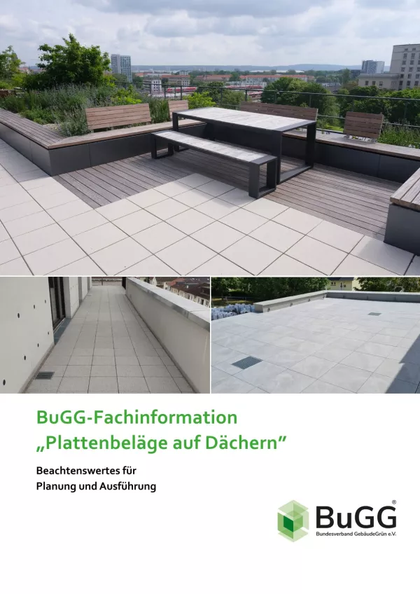Broschuere: BuGG-Fachinformation: Plattenbeläge auf Dächern