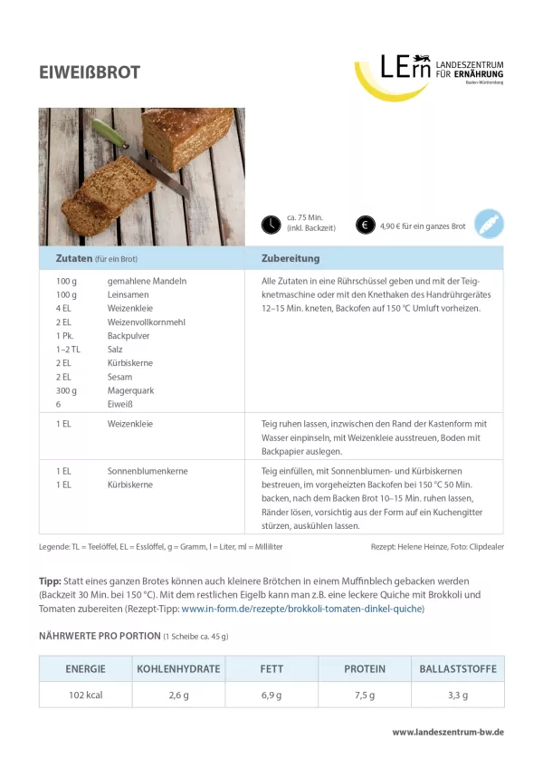 Sonstiges: #easyfoodbw | Rezept Eiweißbrot