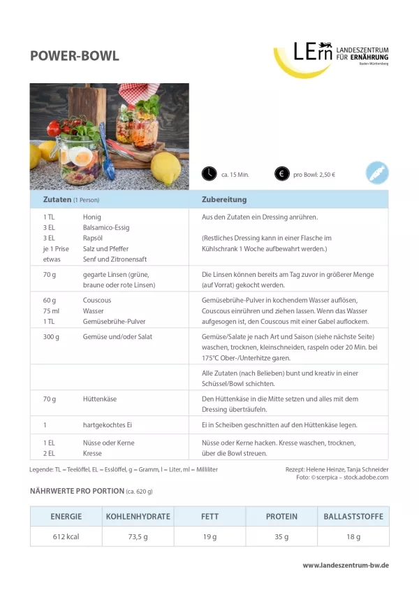 Sonstiges: #easyfoodbw | Rezept Power-Bowl