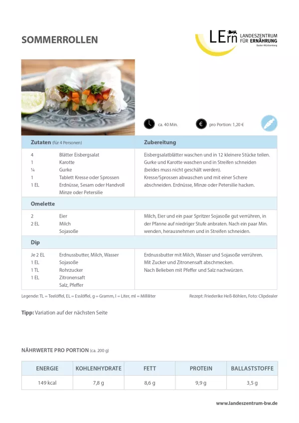 Sonstiges: #easyfoodbw | Rezept Sommerrollen