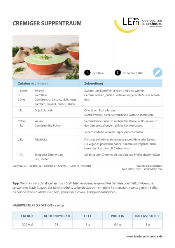 Sonstiges: #easyfoodbw | Rezept Cremiger Suppentraum