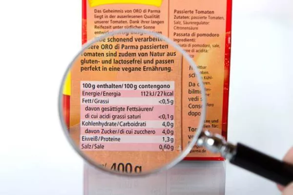 Arbeitsblatt: Angaben auf Lebensmittelverpackung