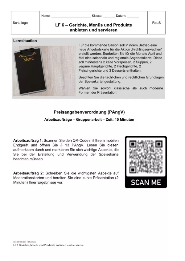 Unterrichtsbaustein: 6.1 Gruppe 4: Preisangabenverordnung