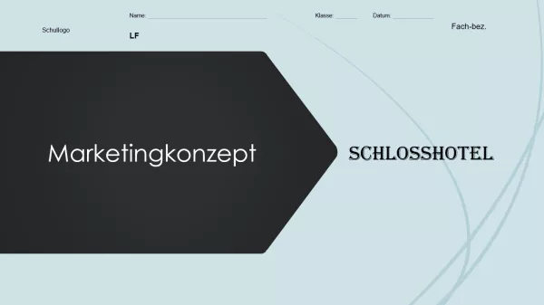 Presentation: 9.2 Marketingkonzept Schlosshotel