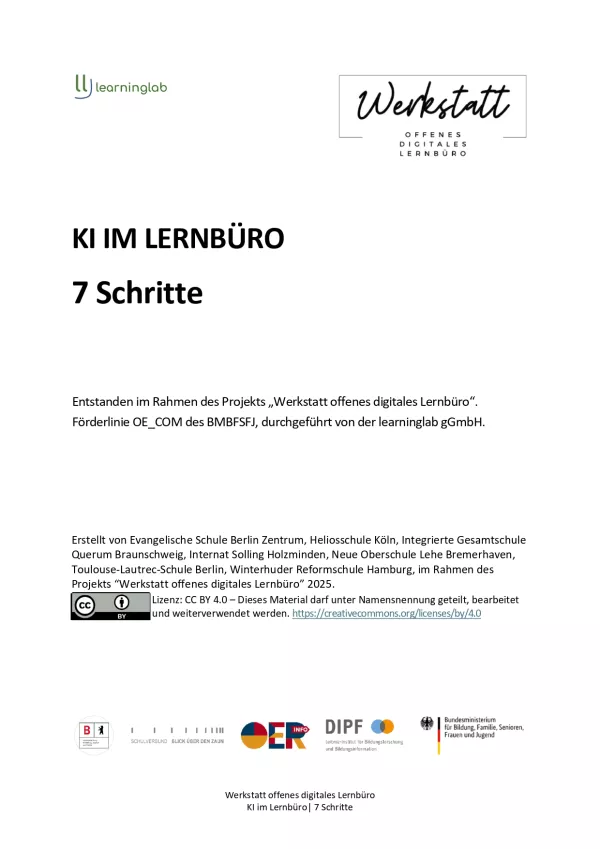 Handreichung: KI im Lernbüro - 7 Schritte