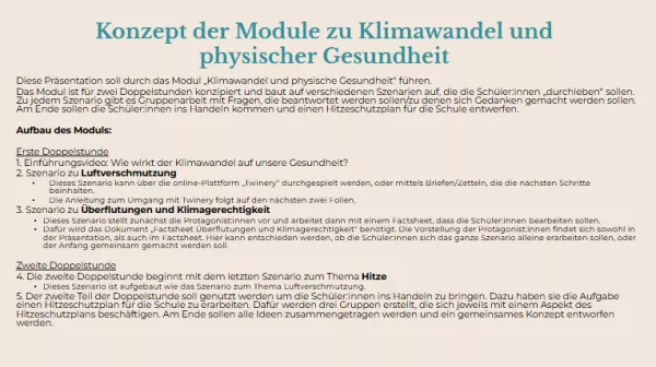 Presentation: Modul 5 und 6 | Physische Gesundheit | Präsentation