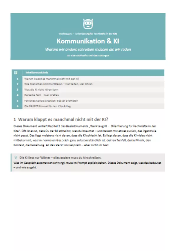 Handreichung: Kommunikation und KI – Warum wir anders schreiben müssen als wir reden