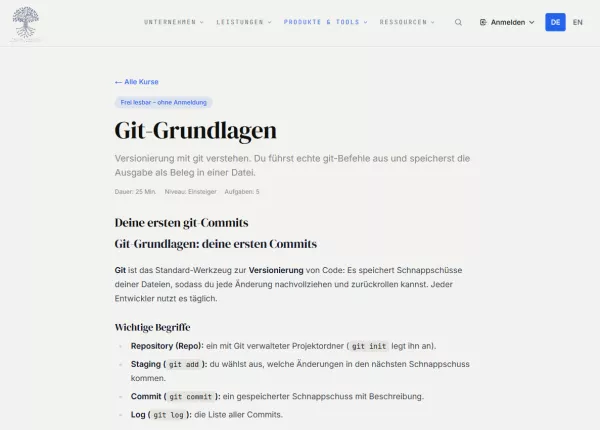 Webseite: Git-Grundlagen