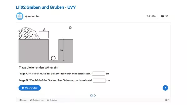 Interaktion: Gräben und Gruben – UVV