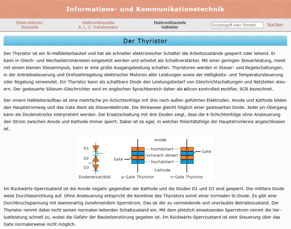 Webseite: Der Thyristor