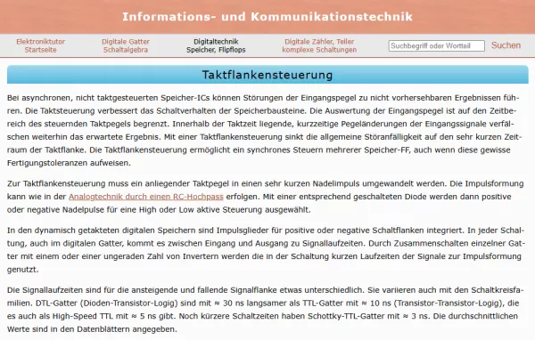 Webseite: Taktflankensteuerung