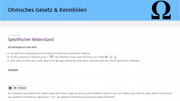Unterrichtsbaustein: Spezifischer Widerstand