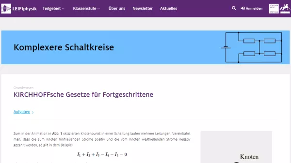 Unterrichtsbaustein: KIRCHHOFFsche Gesetze für Fortgeschrittene