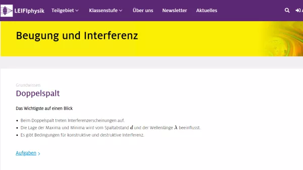 Unterrichtsbaustein: Doppelspalt