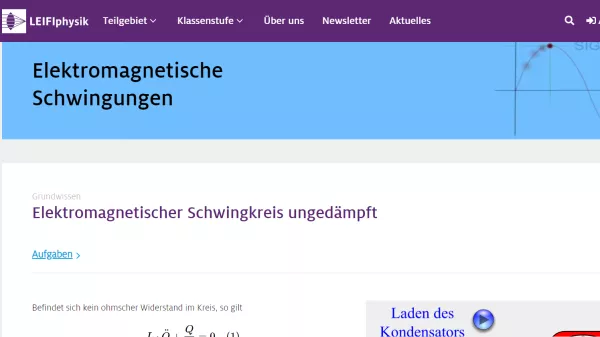 Unterrichtsbaustein: Elektromagnetischer Schwingkreis ungedämpft
