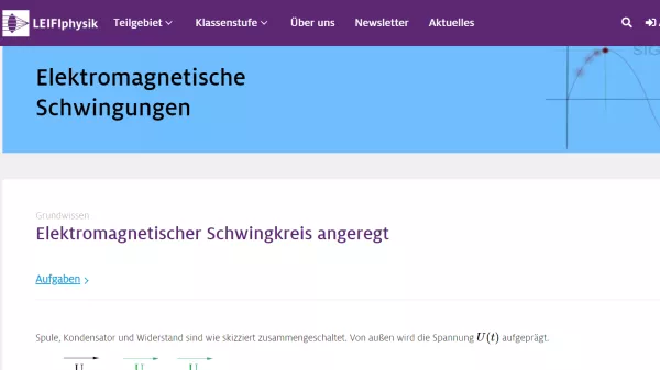 Unterrichtsbaustein: Elektromagnetischer Schwingkreis angeregt
