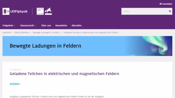 Unterrichtsbaustein: Geladene Teilchen in elektrischen und magnetischen Feldern