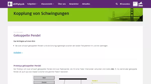 Unterrichtsbaustein: Gekoppelte Pendel
