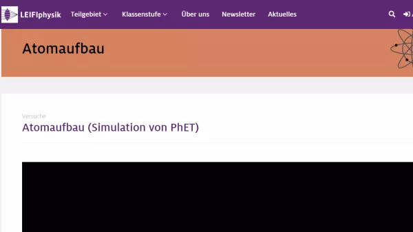 Simulation: Atomaufbau (Simulation von PhET)