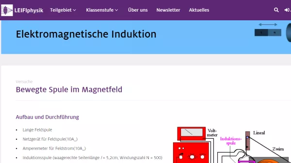 Experiment: Bewegte Spule im Magnetfeld