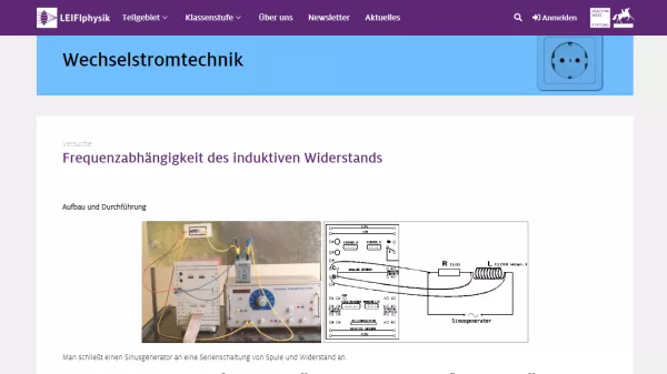 Unterrichtsbaustein: Frequenzabhängigkeit des induktiven Widerstands