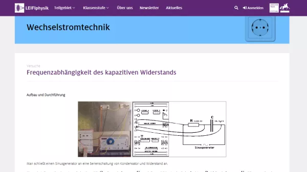 Unterrichtsbaustein: Frequenzabhängigkeit des kapazitiven Widerstands