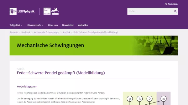Unterrichtsbaustein: Feder-Schwere-Pendel gedämpft (Modellbildung)